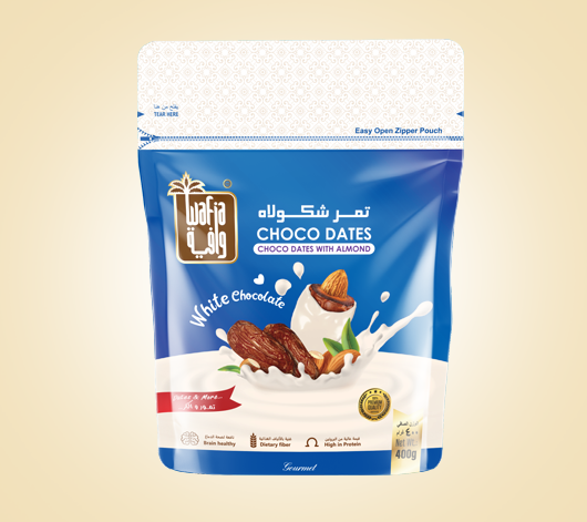 Wafia White Choco Dates Pouch 200g