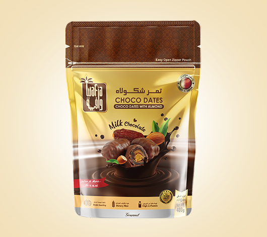 Wafia Milk Choco Dates Pouch 400g